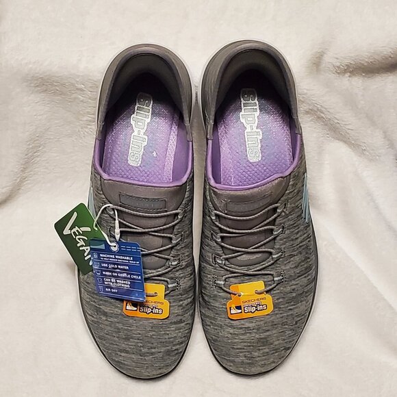 NEW IN BOX Sketchers hands free slip-ins Summit Dazzling Haze (gray) size 9.5 - Picture 11 of 15
